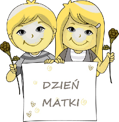 Dzieci z laurką dla swojej mamy